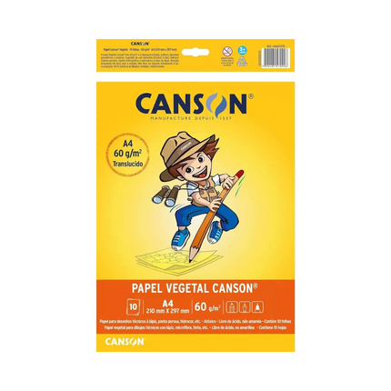 Papel Vegetal Canson ESC-A4 210X297mm 10FLS - 66667078