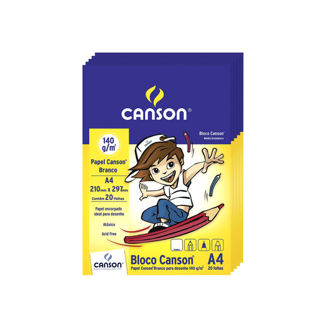 Papel Desenho Canson A4 210X297mm Bco 20FLS Pacote /10 - 66667070