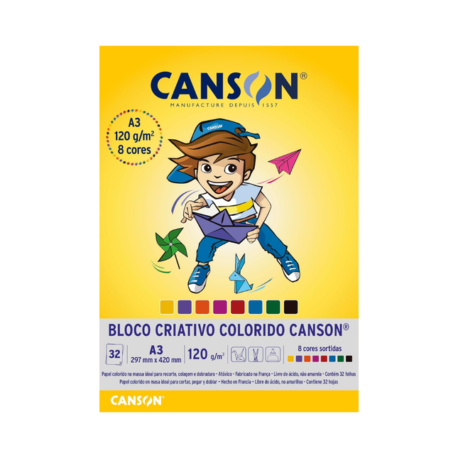 Papel Estudante Canson Criativo 120g A-3 32FLS - 66667161
