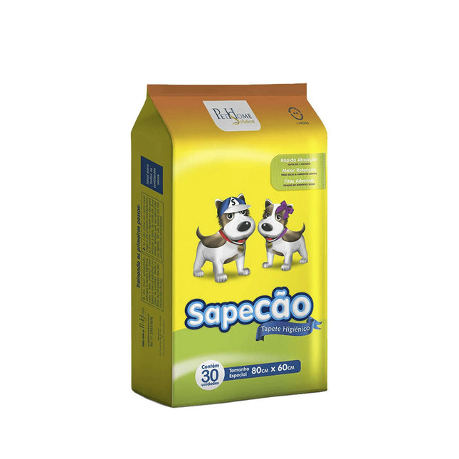 Tapete Higiênico Para Cachorros Sapecão 80x60cm Com 30 Unidades - 11660