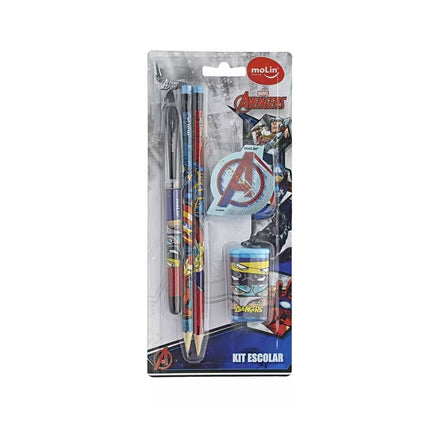 Kit Escolar Molin Avengers Pacote Com 05 Unidades - 22230
