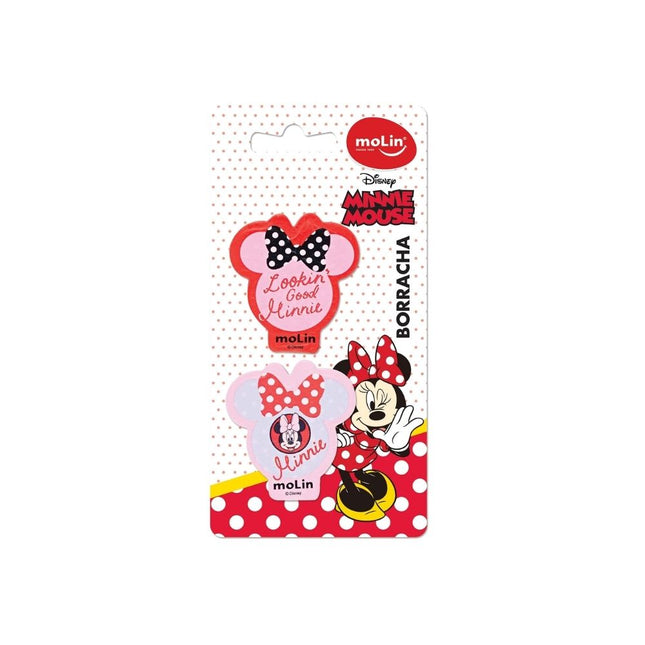 Borracha Molin Minnie Cartela Com 02 Unidades - 22362