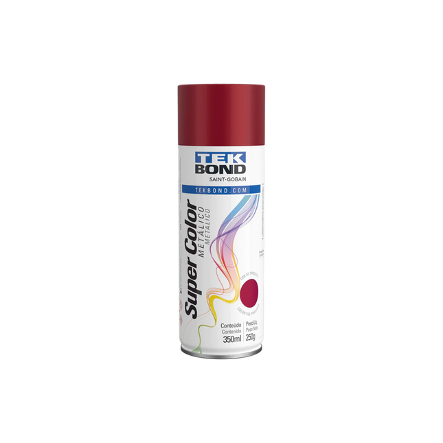 Tinta Super Color Metalico 350/250g Cor Vermelho - 23301006900