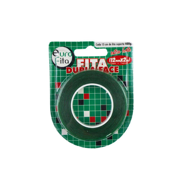 Fita Dupla Face Europar Verde/Transp 19X2M Com 01 Unidade - 2850