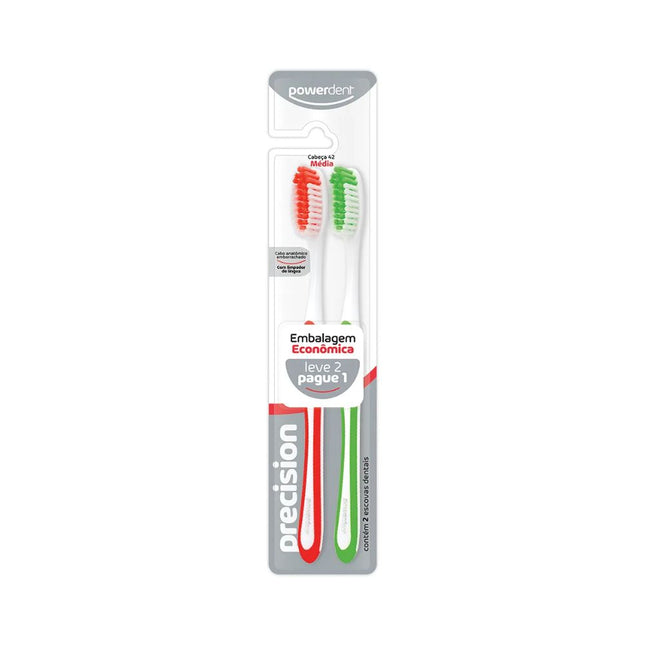 Escova Dental Powerdent Pack Precision L2P1 Media - 2171
