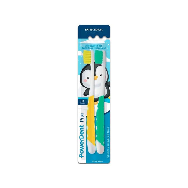 Escova Dental Powerdent Infantil Piul Pack Com 02 Unidades Pc - 2310