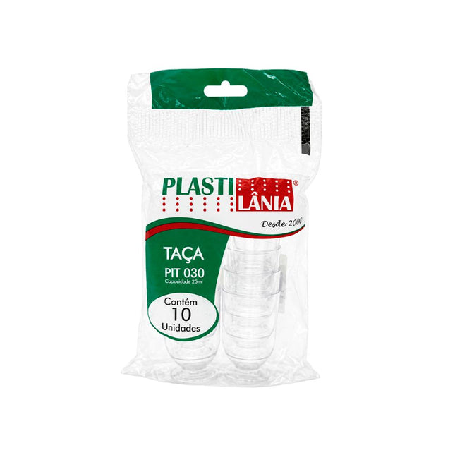Taca Plastilania Pit 030 Cristal Pacote Com 10 Unidades