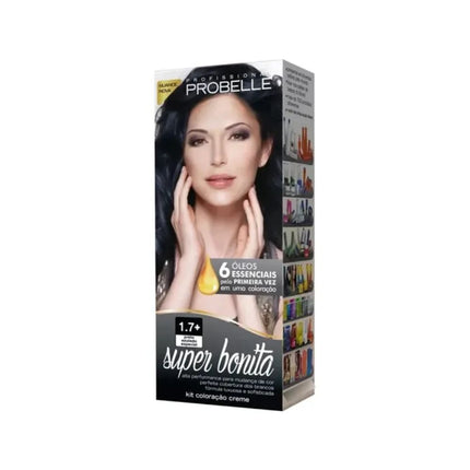 Kit Tintura Super Bonita 50g Probelle 1.7 Preto Azulado Especial - P01565