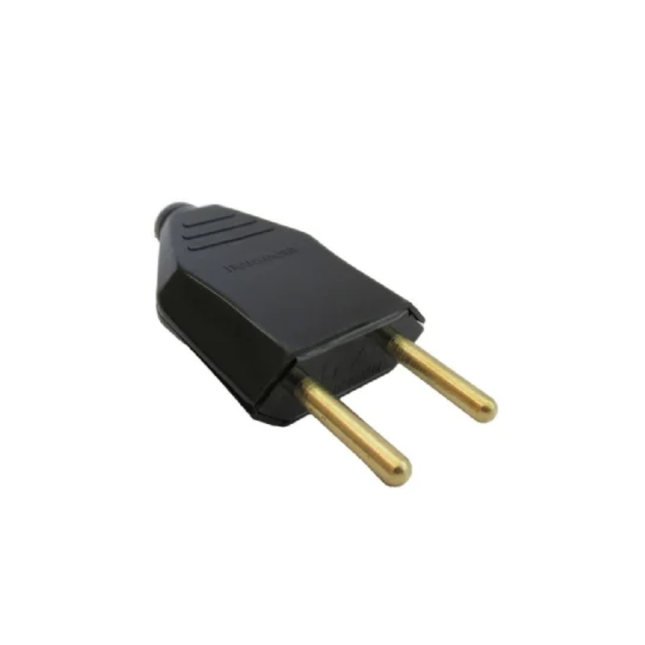 Plug Macho Compolux 2P Preto Flowpack - CX-221