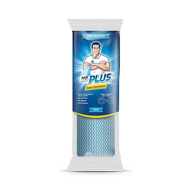 Pano Multiuso Rolo Talge 20Cmx29M Mr.Plus -  7533 Cor Azul 30 Folhas