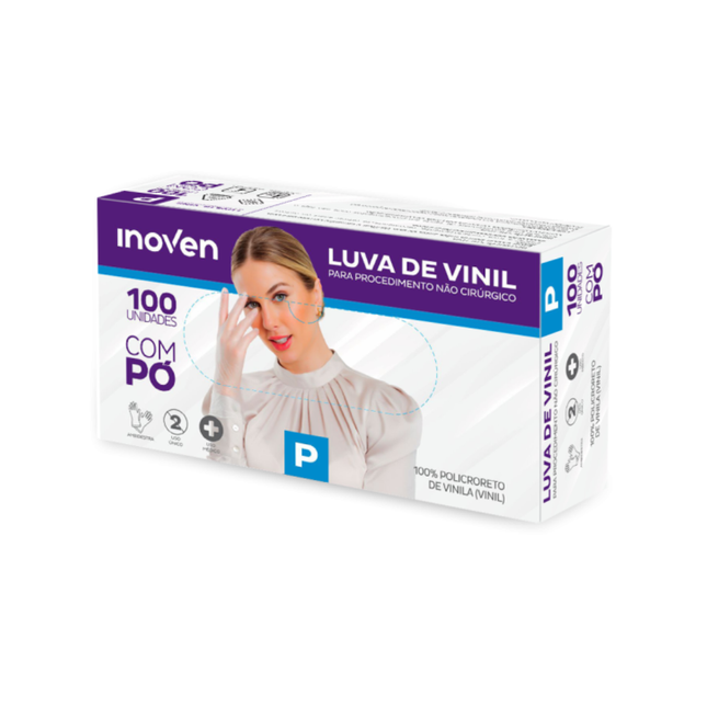 Luva Vinil Inoven Com Po Tamanho .P - 3027
