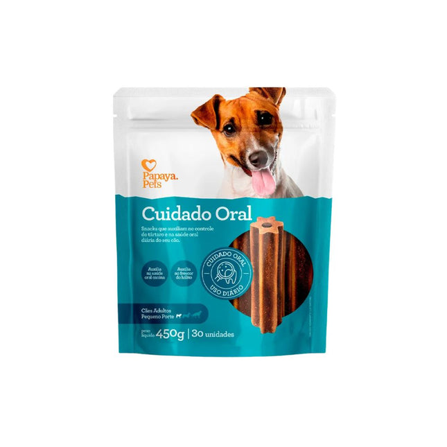 Snack Dental Papaya Pets Cuidado Total P 450g Pacote Com 30 Unidades - 22526