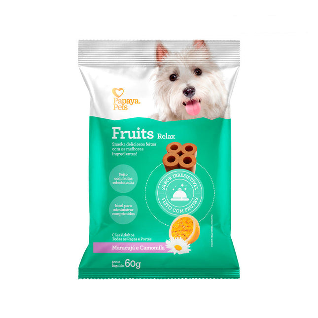 Snack Dental Papaya Pets Fruits Relax Maracujá E Camomila 60g - 22533