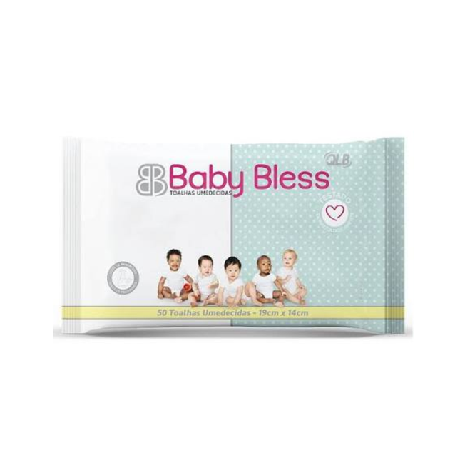 Toalha Umedecida Baby Bless Com 50 Unidades