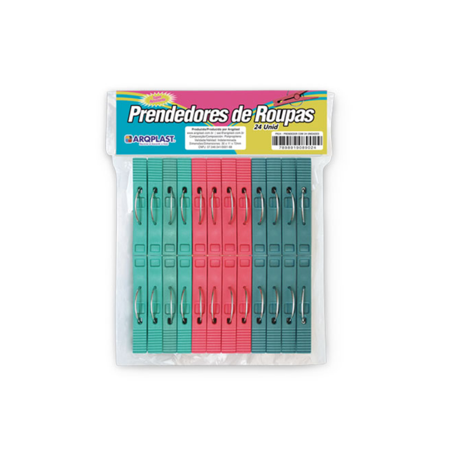 Prendedor Roupa Arquiplast Com 24 Unidades Unidades - PR24