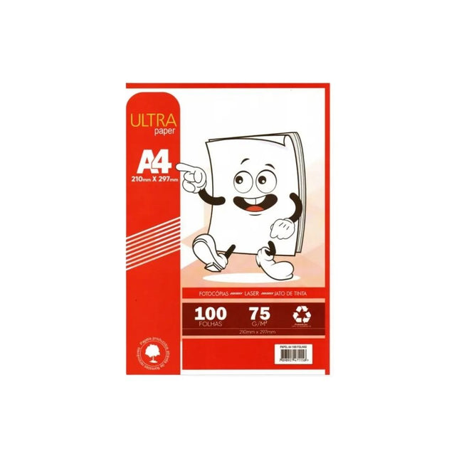 Papel Sulfite A4 Com 100 Unidades Fls Maxima Cor Branco Com 01 Unidade - 306