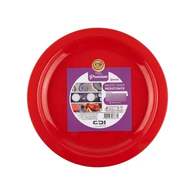 Prato Premium Redondo Cdi Plastic Kit Festa Com 06 Unidades - CDI145
