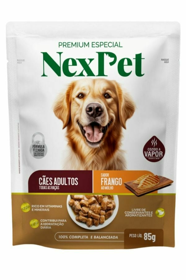 Ração Nexpet Cães Adultos Frango Sachê 85g - 0492