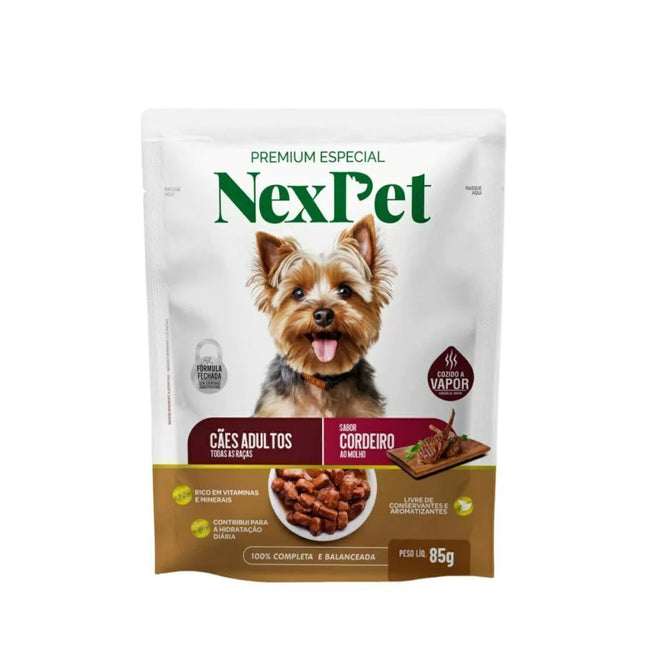 Ração Nexpet Cães Adultos Cordeiro Sachê 85g - 0493