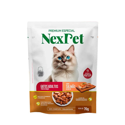 Ração Nexpet Gatos Adultos Salmão Sachê 70g - 0495