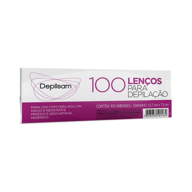 Lenco Para Depilacao Depilsan Em Folhas 100 Unidades - DP5091