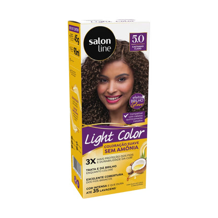 Light Color Salon Line Prof Cor 5.0 Castanho Claro 45g - 08257