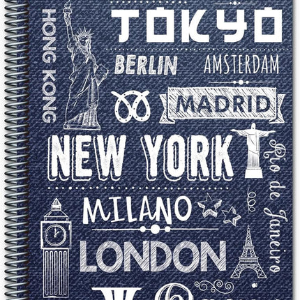 Caderno Maxima Univ. Com D 10X1 200FLS Jeans World S/N Com 01 Unidade