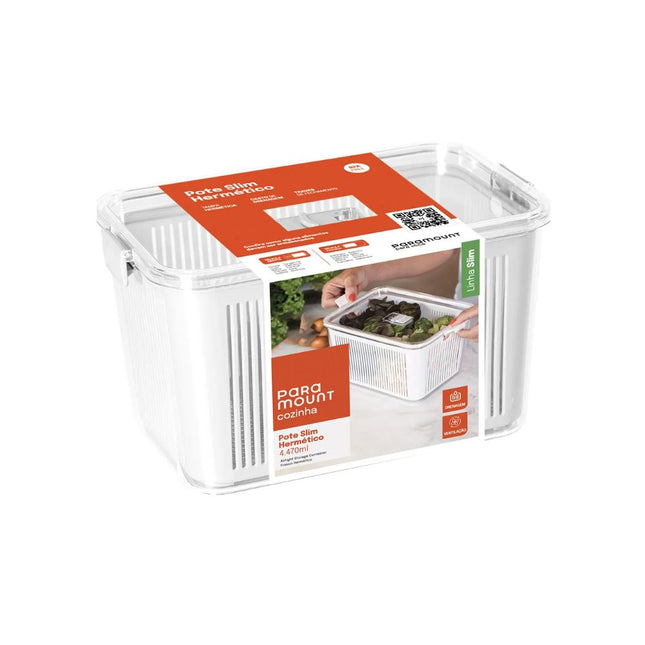 Pote Slim Multiuso 4470ml Branco Paramount - 1773
