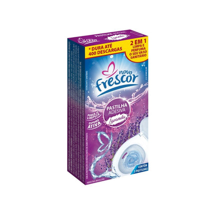 Pastilha Adesiva Sanitaria Novo Frescor 10g Lavanda Com 03 Unidades - AC01135