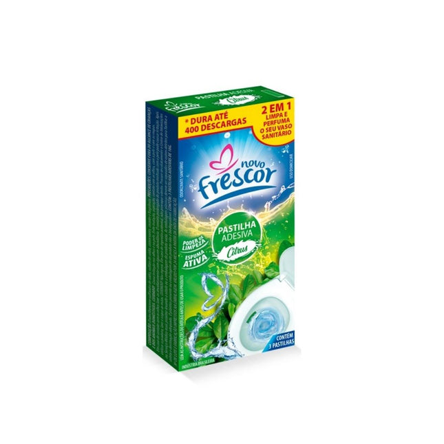 Pastilha Adesiva Sanitaria Novo Frescor 10g Citrus Com 03 Unidades - AC01137