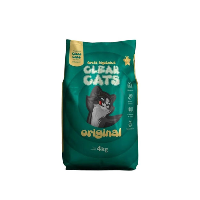 Areia Higiênica Para Gatos 4kg Clear Cats - 001