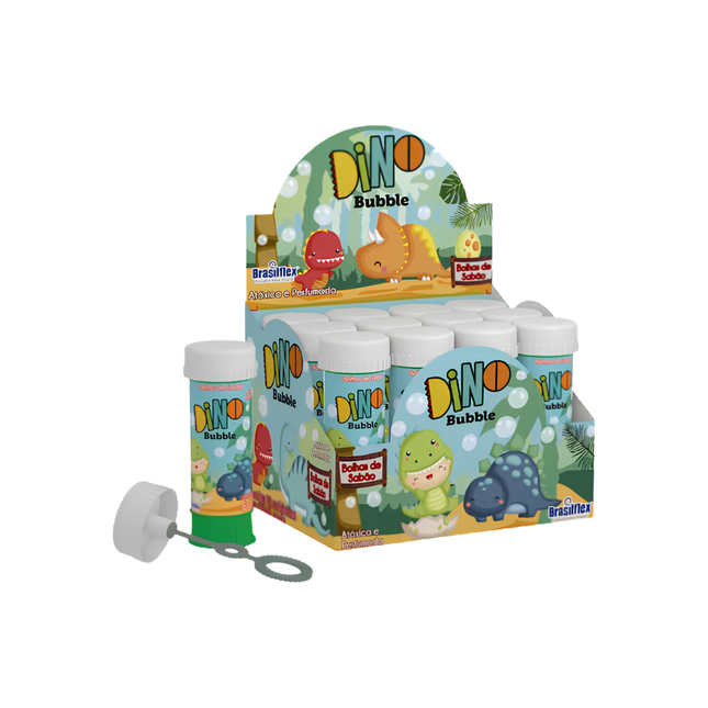 Bolha De Sabao Pop Bubble 50ml Dino Com 12 Unidades - BL0720