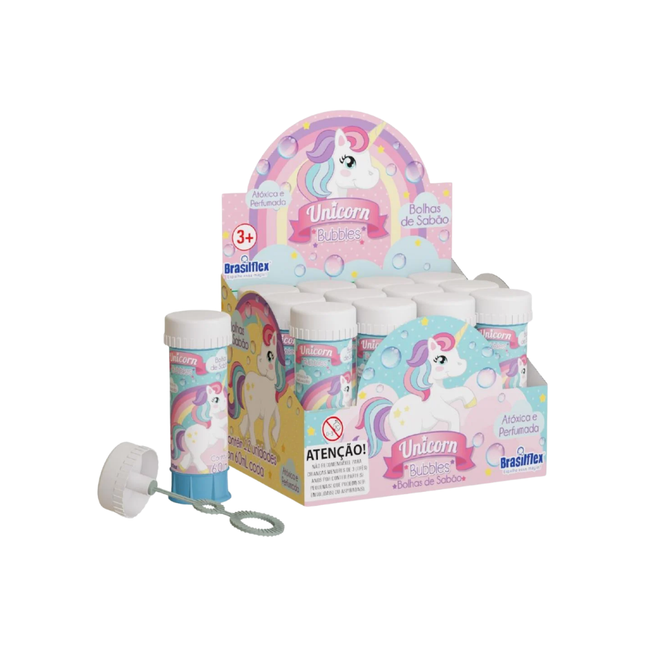 Bolha De Sabao Pop Bubble 50ml Unicornio Com 12 Unidades - BL0721