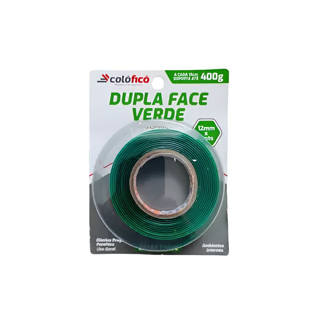 Fita Dupla Face Colofico Verde Especial 19X2mts - FESP19X2