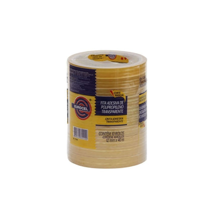 Fita Adesiva Eurocel PP2000 12X40 Mel Pacote Com 10 Unidades