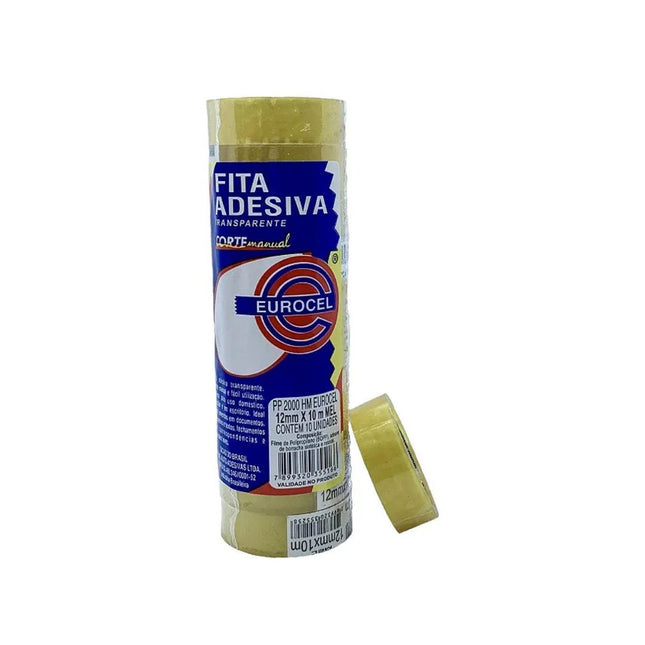 Fita Adesiva Eurocel PP2000 12X10 Mel Pacote Com 10 Unidades - 1000008493