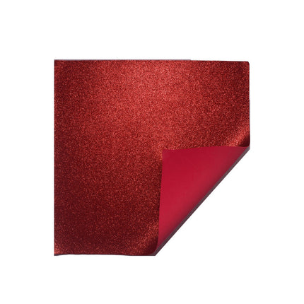 Folha De E.V.A Evamax Glitter Com 05 Tamanhos 40X48 Vermelho -  4015