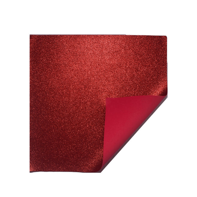 Folha De E.V.A Evamax Glitter Com 01 Tamanho 40X48 Vermelho -  4035
