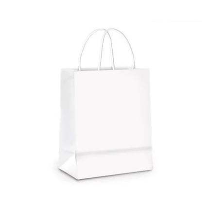 Sacola De Papel Cromus 21.5x15x8cm Branca Com 10 Unidades - 1000014