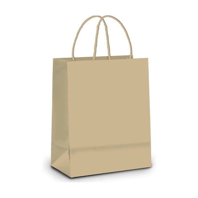 Sacola De Papel Cromus 21.5x15x8cm Kraft Pardo Com 10 Unidades - 1000022