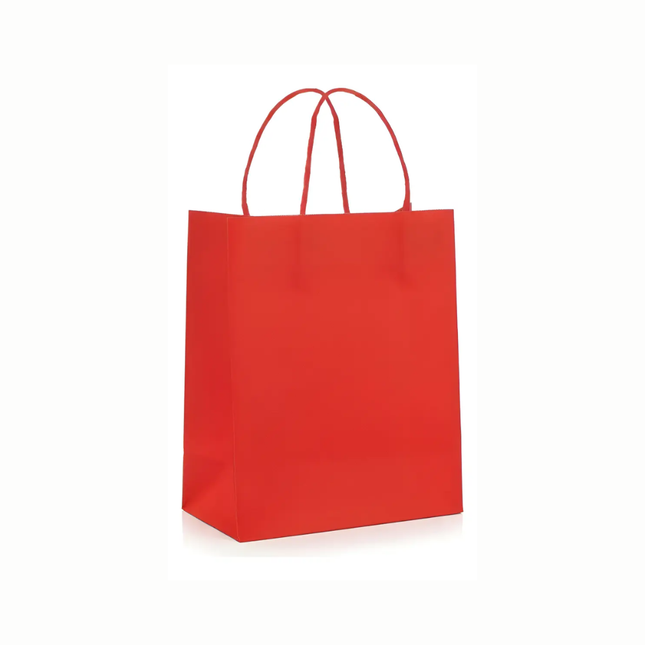 Sacola De Papel Cromus 26x19.5x9.5cm Vermelho Com 10 Unidades - 1001015