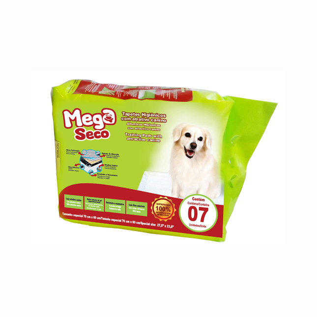 Tapete Higiênico Expet Mega Saco 65cmx60cm Com 07 Unidades