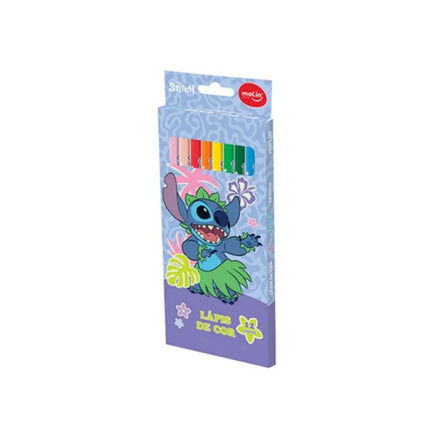 Lapis De Cor Molin Stitch Com 12 Unidades - 31310