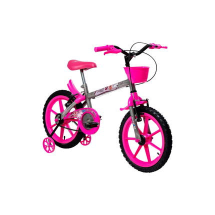 Bicicleta Track Bikes Aro 16 Pink Gr Grafite/Rosa Gr - PINKY