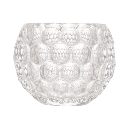 Porta Velas De Cristal Bolhas 11cm X 9cm Lyor - 4417