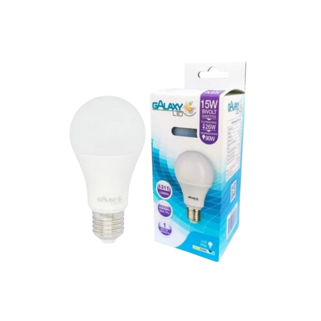 Lampada LED 15W 6500K Galaxy Biv E-27 Bivolt - 1012R