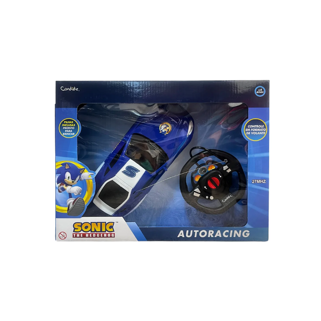 Veiculo Candide 3 Funcoes Auto-Racing Sonic Pilhas Inclusas - 34003