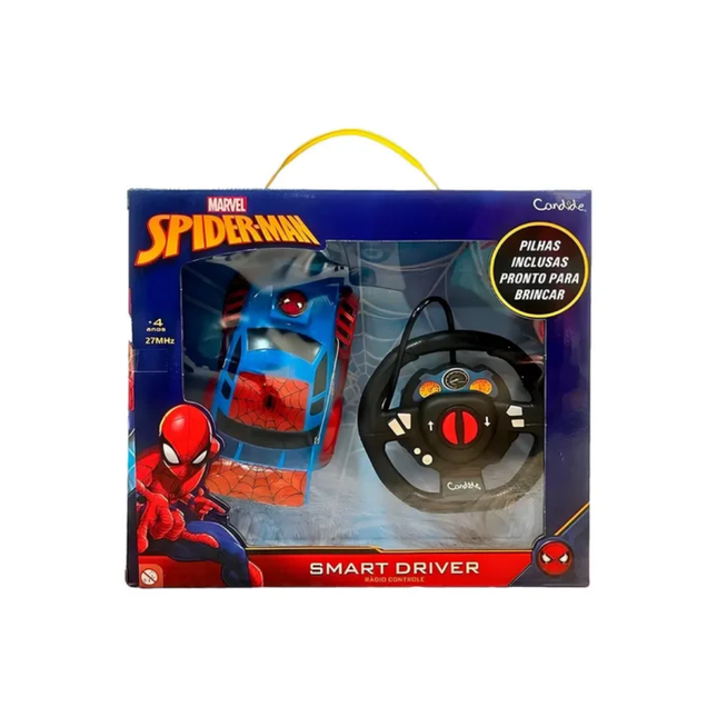 Veiculo Candide Smart Driver Spider-Man Pilhas Inclusas - 58002