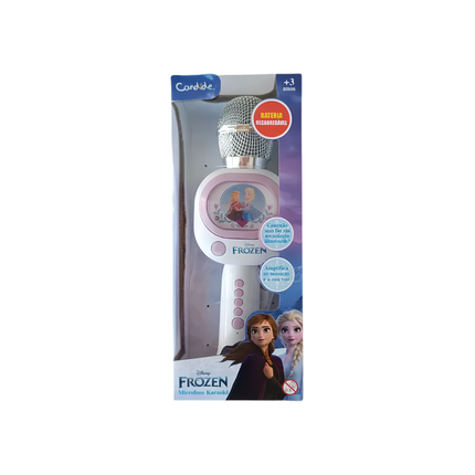 Microfone Musical Com Bluetooth Frozen Bateria Recarregavel Candide - 83072