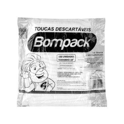 Touca Bompack Sanfonada Com 100 Unidades - 24775